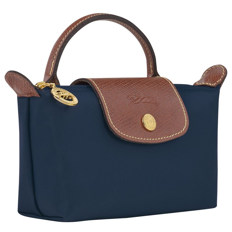 long champ Le Pliage Original with handle Recycled canvas Naisten Pouches Laivastonsininen | FIXY8456