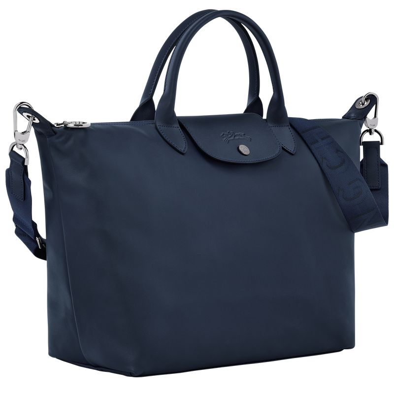 long champ Le Pliage Xtra L Leather Miesten Käsilaukku Laivastonsininen | FIMQ7515