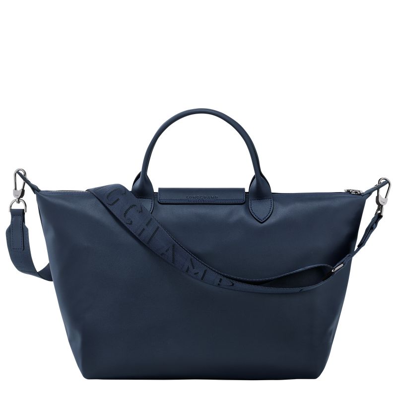 long champ Le Pliage Xtra L Leather Miesten Käsilaukku Laivastonsininen | FIMQ7515