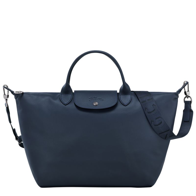 long champ Le Pliage Xtra L Leather Miesten Käsilaukku Laivastonsininen | FIMQ7515