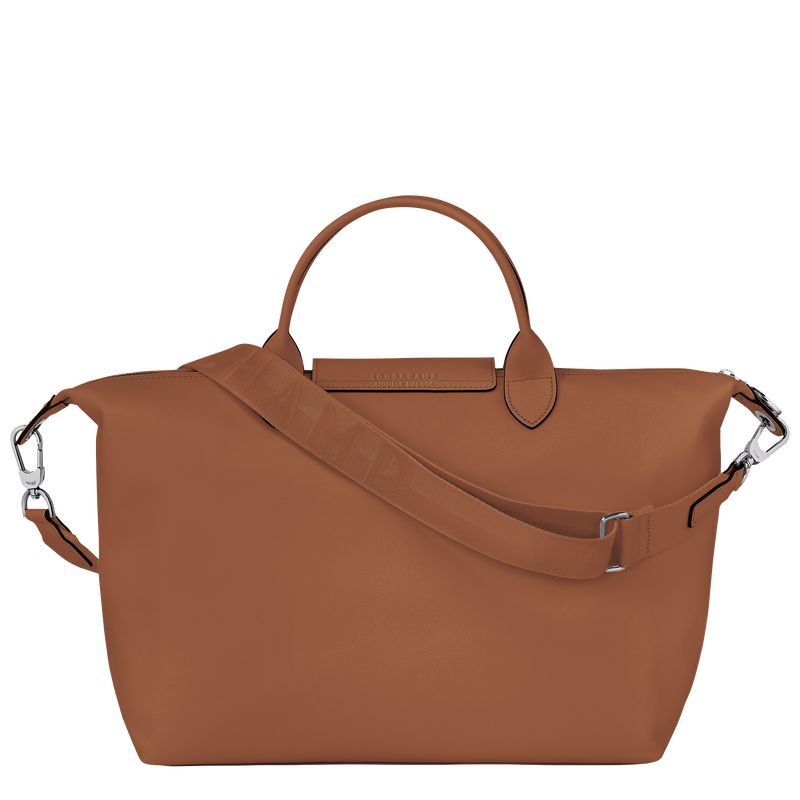 long champ Le Pliage Xtra L Leather Miesten Käsilaukku Cognac | FIOK7480