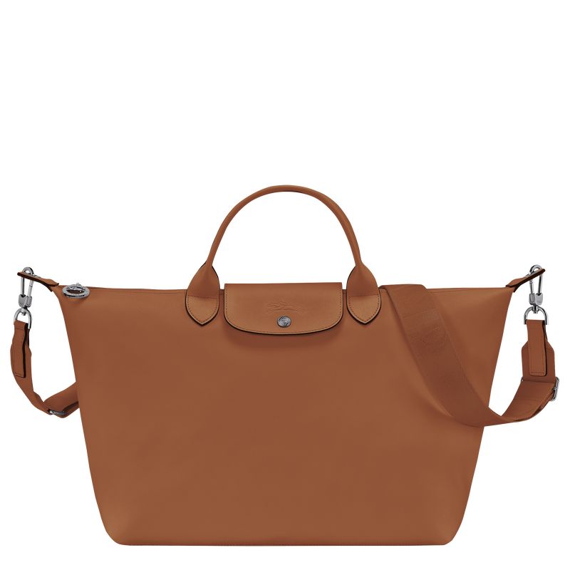 long champ Le Pliage Xtra L Leather Miesten Käsilaukku Cognac | FIOK7480