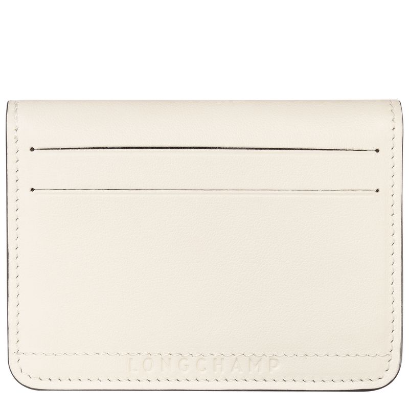 long champ Le Pliage Xtra Leather Miesten Korttikotelo Ecru | FIGS7370