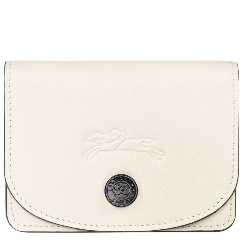 long champ Le Pliage Xtra Leather Miesten Korttikotelo Ecru | FIGS7370