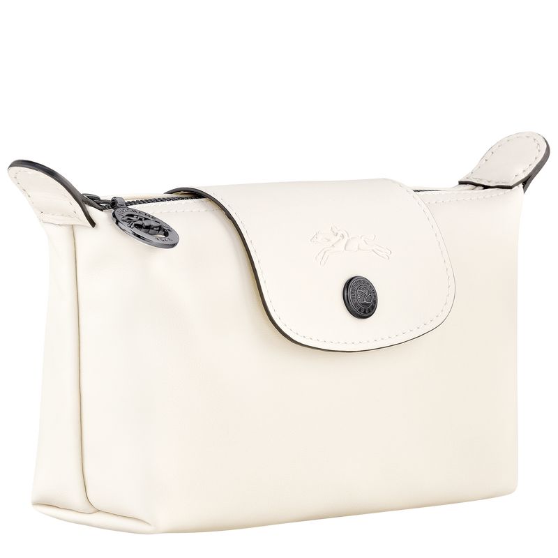 long champ Le Pliage Xtra Leather Miesten Pouches Ecru | FIQM7333