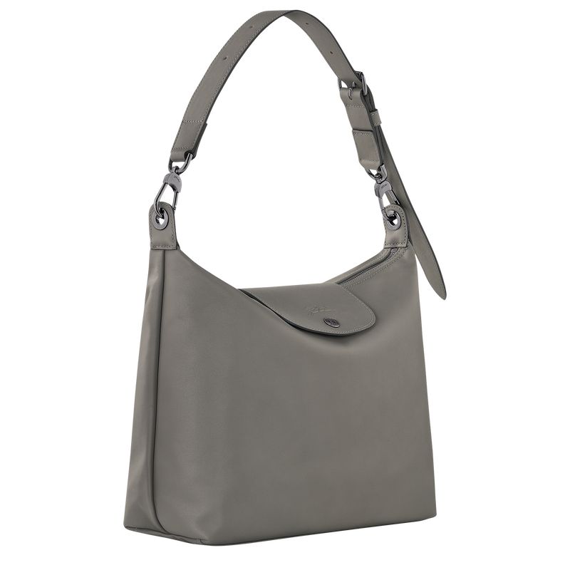 long champ Le Pliage Xtra M Hobo Leather Naisten Olkalaukku Turtledove | FITC8888