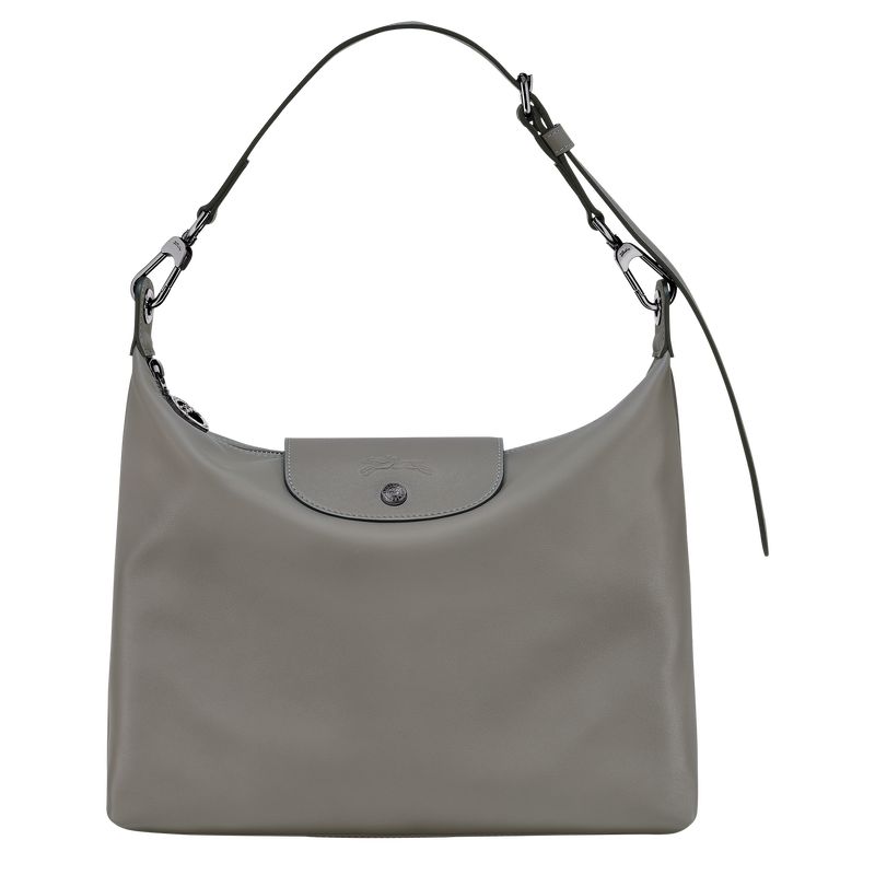 long champ Le Pliage Xtra M Hobo Leather Naisten Olkalaukku Turtledove | FITC8888