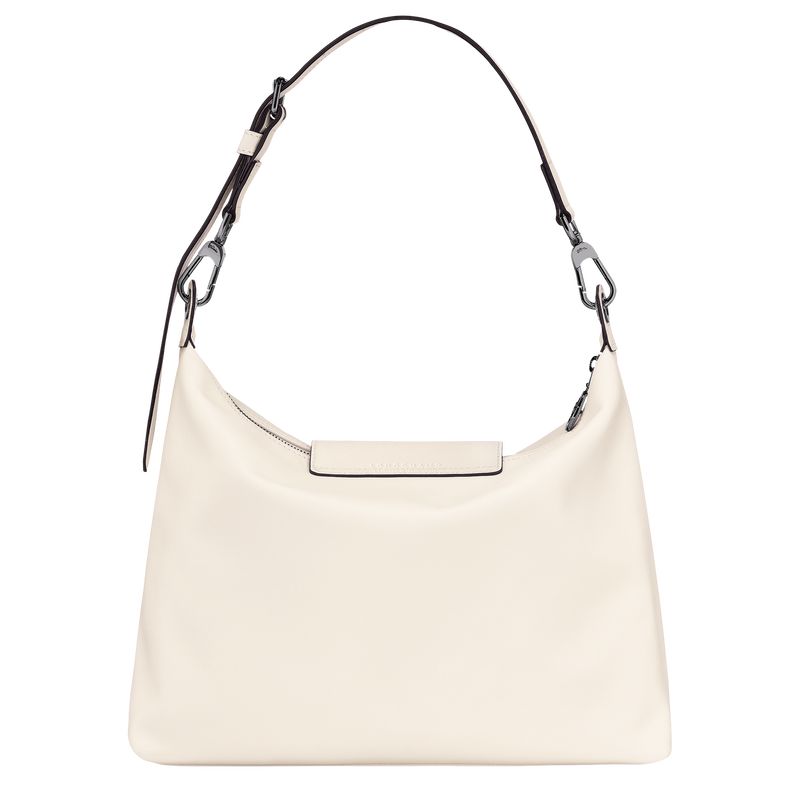 long champ Le Pliage Xtra M Hobo Leather Naisten Olkalaukku Ecru | FIPJ8883