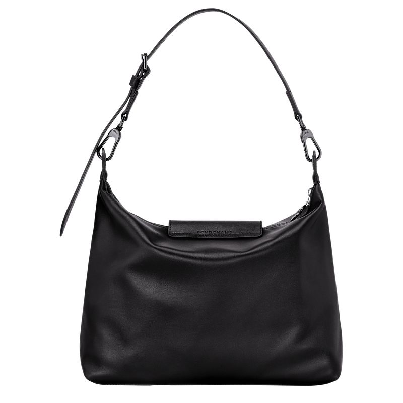 long champ Le Pliage Xtra M Hobo Leather Naisten Olkalaukku Mustat | FIAH8882