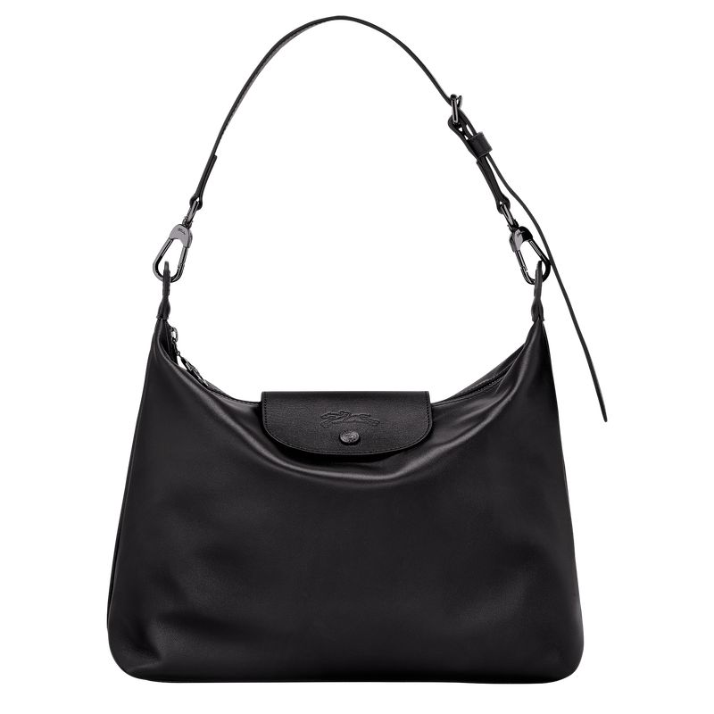 long champ Le Pliage Xtra M Hobo Leather Naisten Olkalaukku Mustat | FIAH8882