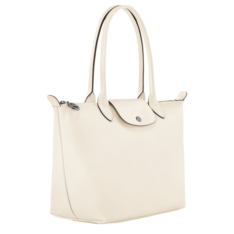 long champ Le Pliage Xtra M Tote Leather Naisten Olkalaukku Ecru | FIQM8840