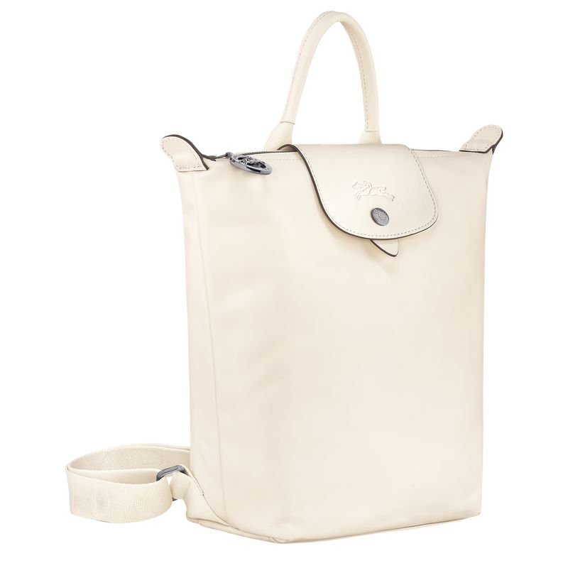 long champ Le Pliage Xtra S Leather Miesten Reput Ecru | FIGS7555