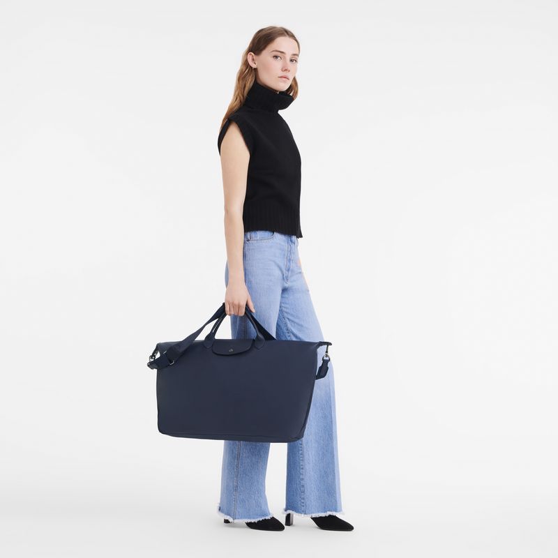 long champ Le Pliage Xtra S Leather Miesten Matkakassit Laivastonsininen | FIXY7249