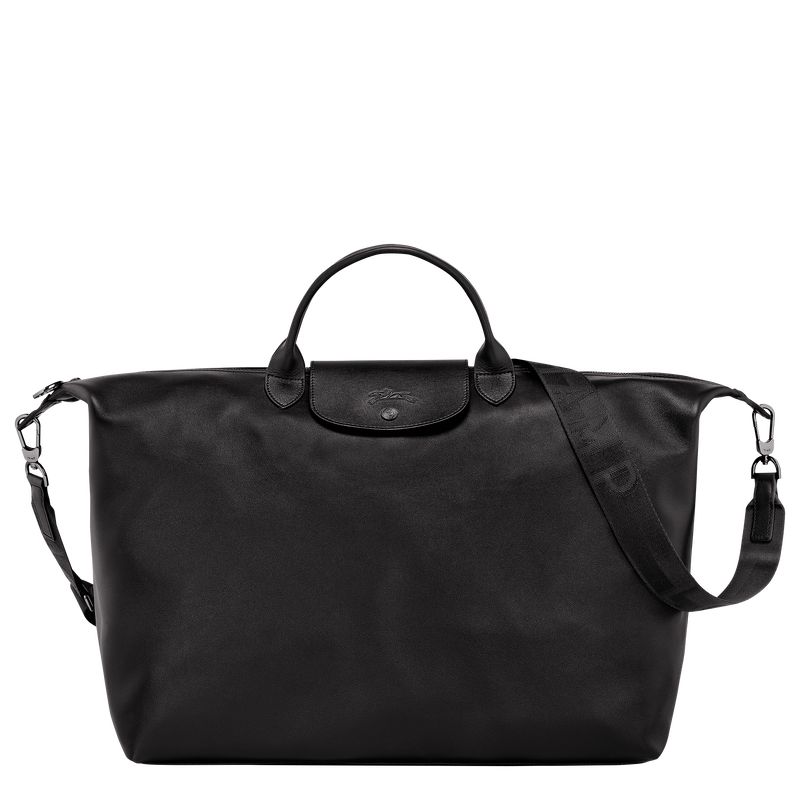 long champ Le Pliage Xtra S Leather Miesten Matkakassit Mustat | FIUZ7222