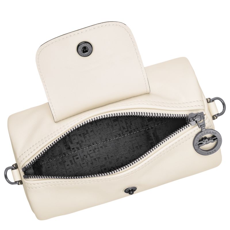 long champ Le Pliage Xtra XS Crossbody Leather Naisten Mini Laukut Ecru | FIKO9291