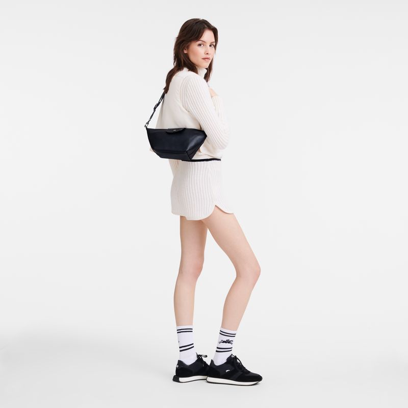 long champ Le Pliage Xtra XS Crossbody Leather Naisten Mini Laukut Mustat | FIBE9285