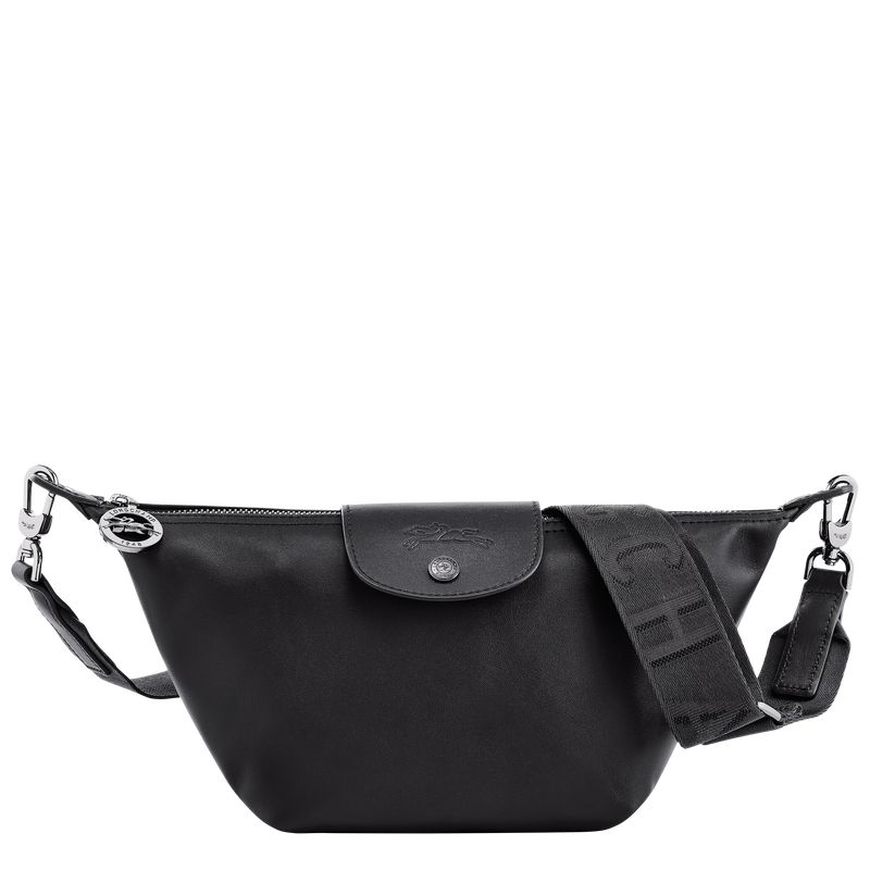 long champ Le Pliage Xtra XS Crossbody Leather Naisten Olkalaukku Mustat | FIPJ8831