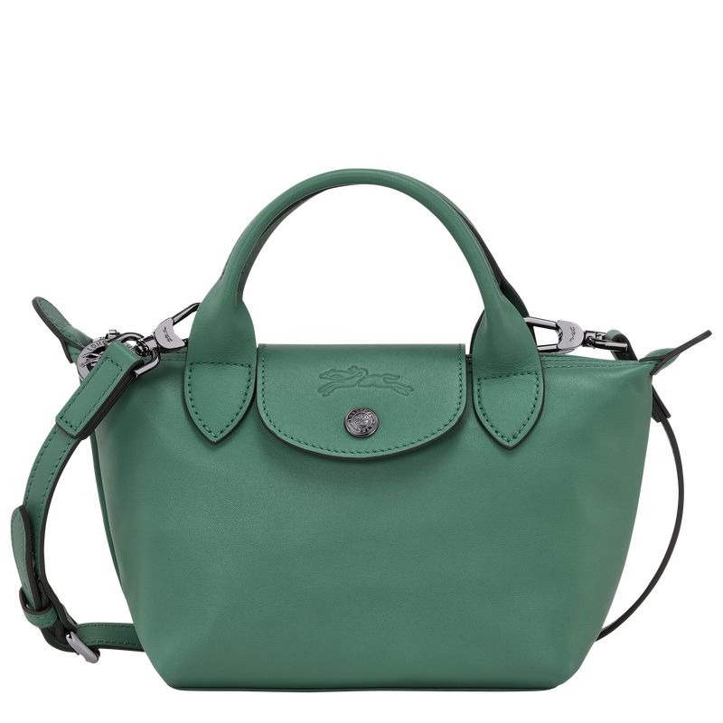 long champ Le Pliage Xtra XS Handbag Leather Naisten Mini Laukut Sage | FIEB9306