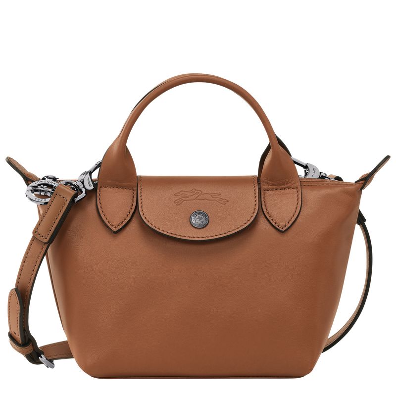 long champ Le Pliage Xtra XS Handbag Leather Naisten Mini Laukut Cognac | FITC9304