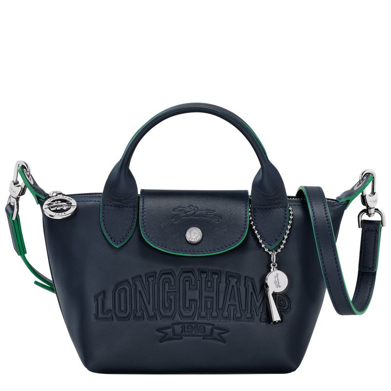 long champ Le Pliage Xtra XS Handbag Leather Naisten Mini Laukut Laivastonsininen | FINW9388