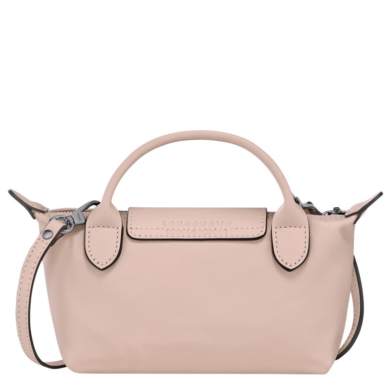 long champ Le Pliage Xtra XS Leather Naisten Pouches Nude | FINW8400