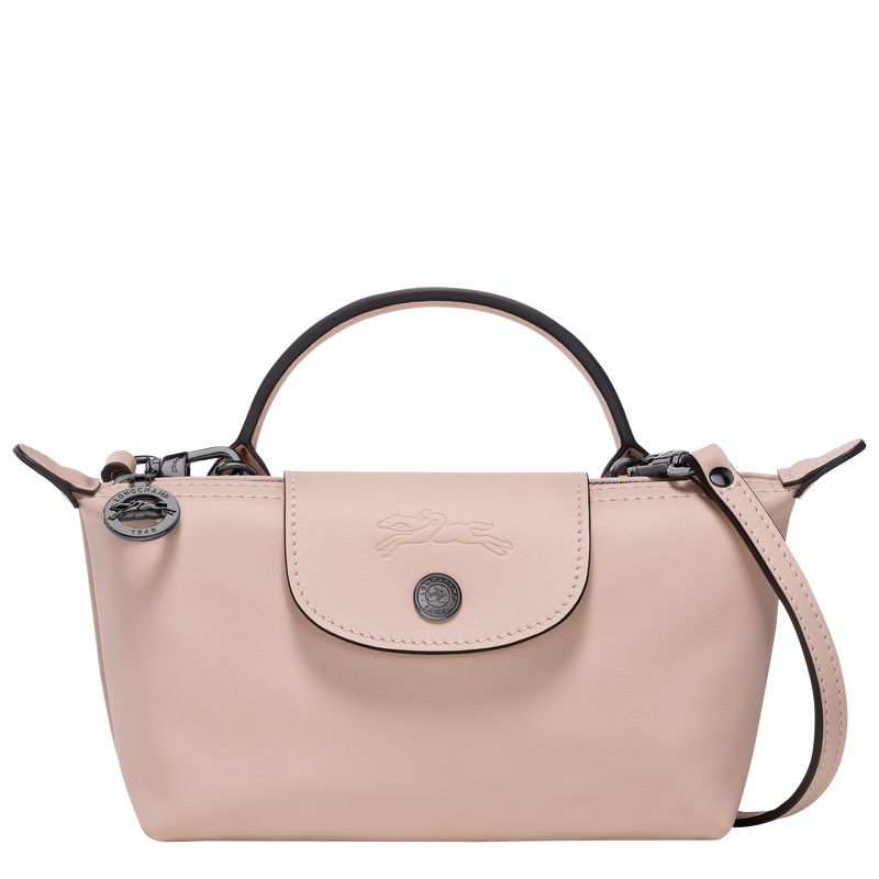 long champ Le Pliage Xtra XS Leather Naisten Pouches Nude | FINW8400