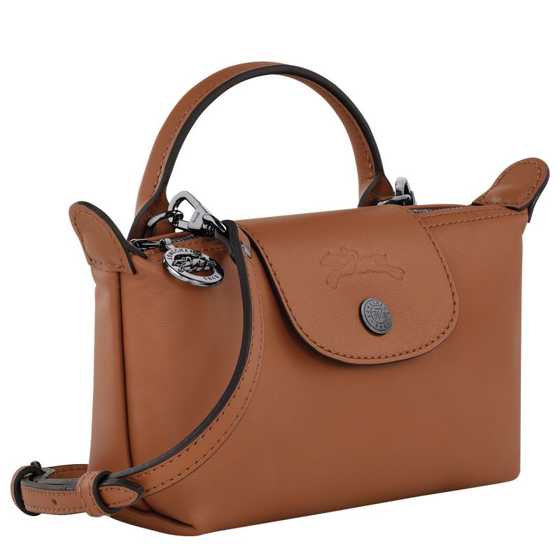 long champ Le Pliage Xtra XS Leather Naisten Pouches Cognac | FIMQ8399