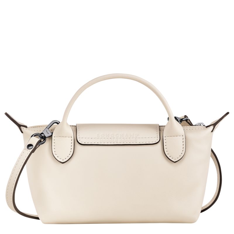 long champ Le Pliage Xtra XS Leather Naisten Pouches Ecru | FINW8397