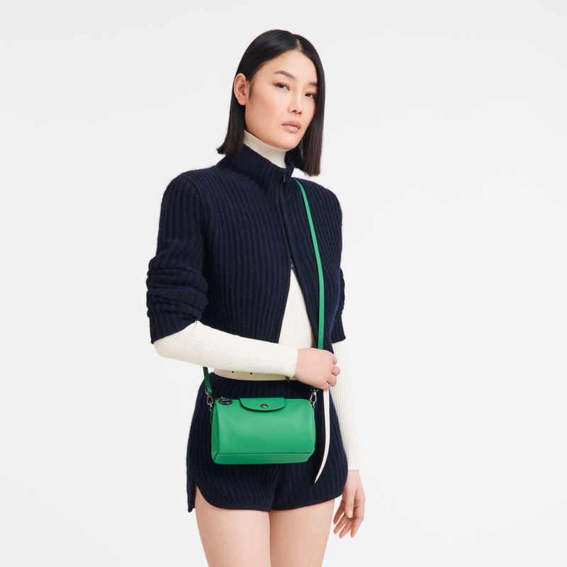 long champ Le Pliage Xtra XS Leather Naisten Crossbody Laukut Vihreä | FIPJ8954