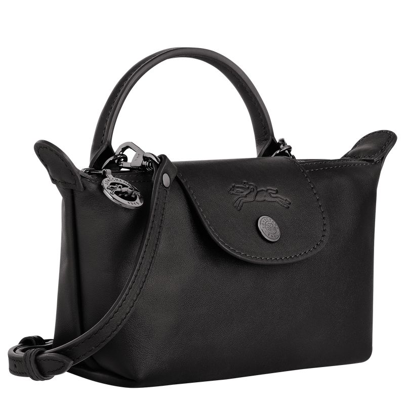 long champ Le Pliage Xtra XS Pouch Leather Naisten Mini Laukut Mustat | FIDF9296