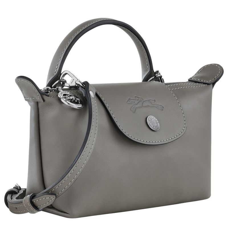 long champ Le Pliage Xtra XS Pouch Leather Naisten Crossbody Laukut Turtledove | FIPJ9006