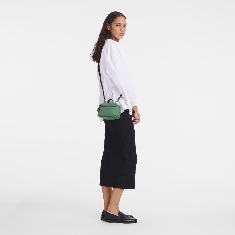 long champ Le Pliage Xtra XS Vanity Nahkaiset Naisten Crossbody Laukut Sage | FICT9018