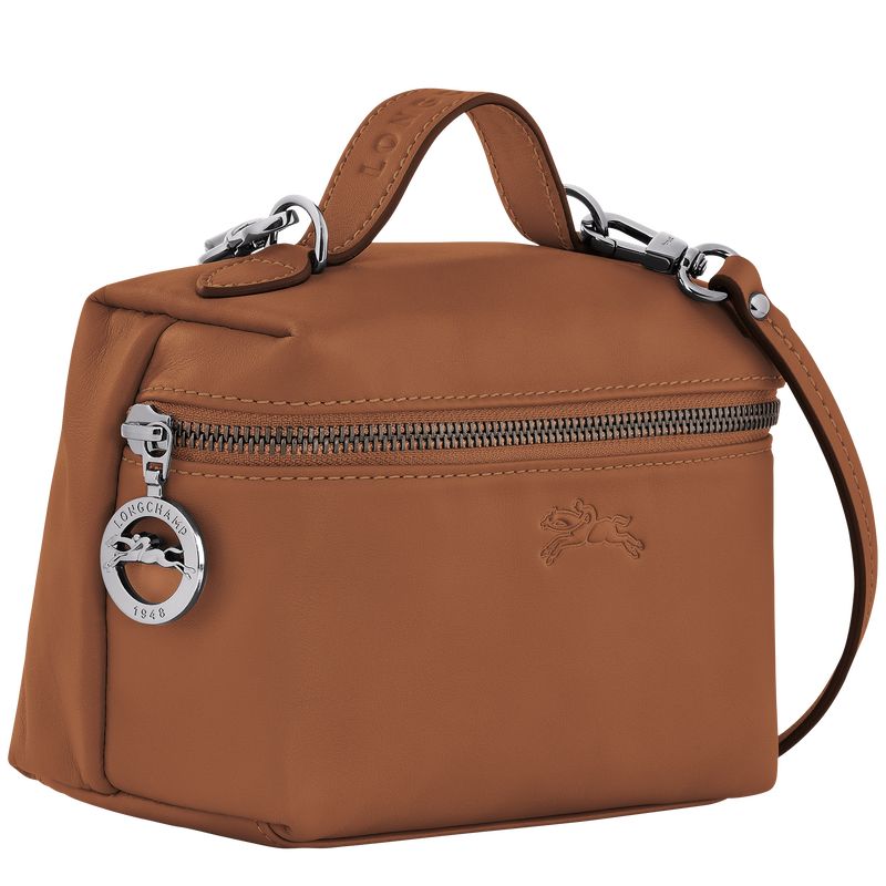 long champ Le Pliage Xtra XS Vanity Nahkaiset Naisten Crossbody Laukut Cognac | FIXY9017