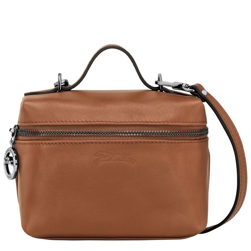 long champ Le Pliage Xtra XS Vanity Nahkaiset Naisten Crossbody Laukut Cognac | FIXY9017