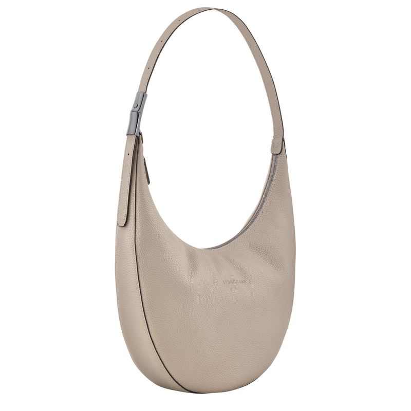 long champ Le Roseau Essential L Crossbody Leather Naisten Olkalaukku Clay | FIFD8879