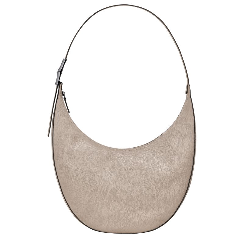 long champ Le Roseau Essential L Crossbody Leather Naisten Olkalaukku Clay | FIFD8879