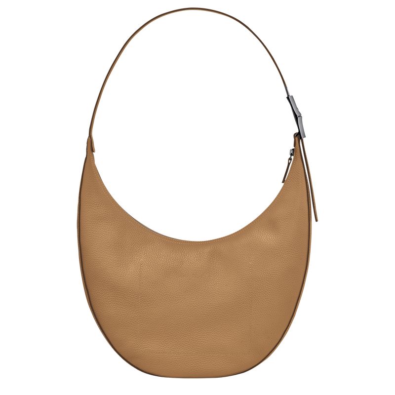 long champ Le Roseau Essential L Crossbody Leather Naisten Olkalaukku Fawn | FIGS8878