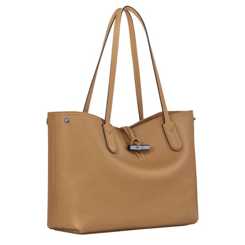 long champ Le Roseau Essential L Tote Leather Naisten Olkalaukku Fawn | FICT8819