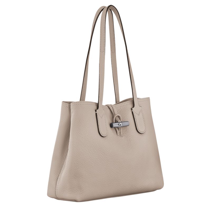 long champ Le Roseau Essential M Tote Leather Naisten Olkalaukku Clay | FIVR8863