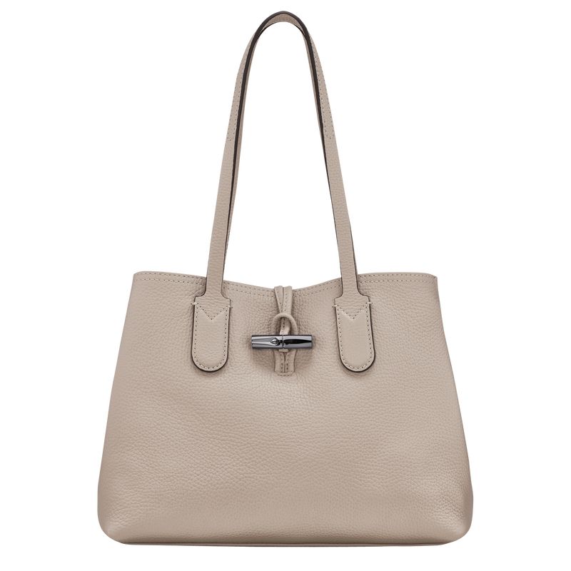 long champ Le Roseau Essential M Tote Leather Naisten Olkalaukku Clay | FIVR8863