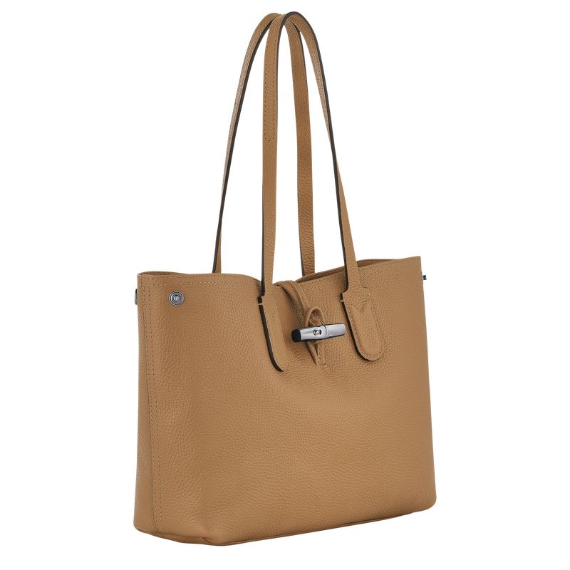 long champ Le Roseau Essential M Tote Leather Naisten Olkalaukku Fawn | FICT8862