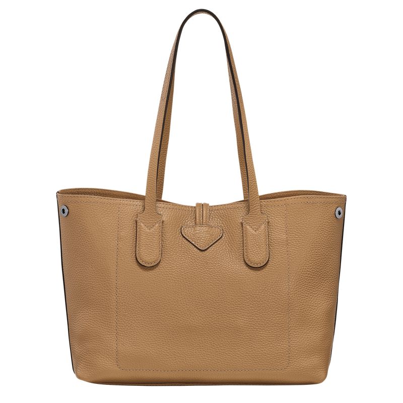 long champ Le Roseau Essential M Tote Leather Naisten Olkalaukku Fawn | FICT8862