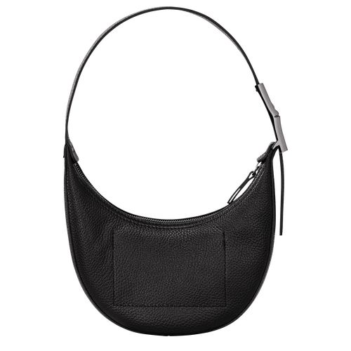 long champ Le Roseau Essential S Hobo Leather Naisten Olkalaukku Mustat | FIHA8825