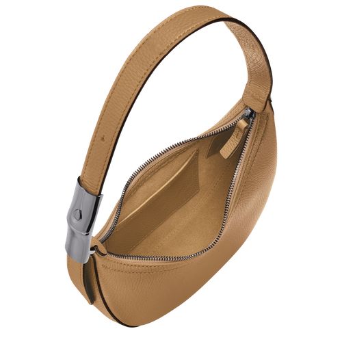 long champ Le Roseau Essential S Hobo Leather Naisten Olkalaukku Fawn | FIJP8824