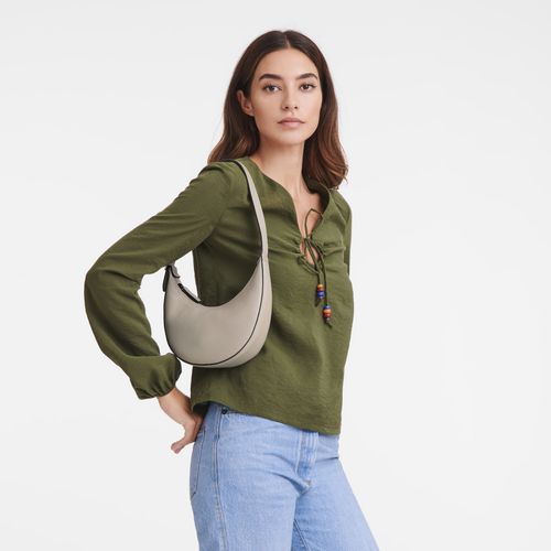 long champ Le Roseau Essential S Hobo Leather Naisten Olkalaukku Clay | FIKO8823