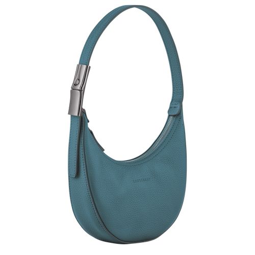 long champ Le Roseau Essential S Hobo Leather Naisten Olkalaukku Sinivihreä | FILI8822