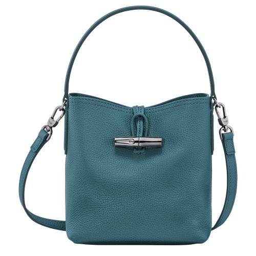 long champ Le Roseau Essential XS Bucket Leather Naisten Crossbody Laukut Sinivihreä | FIYX8939