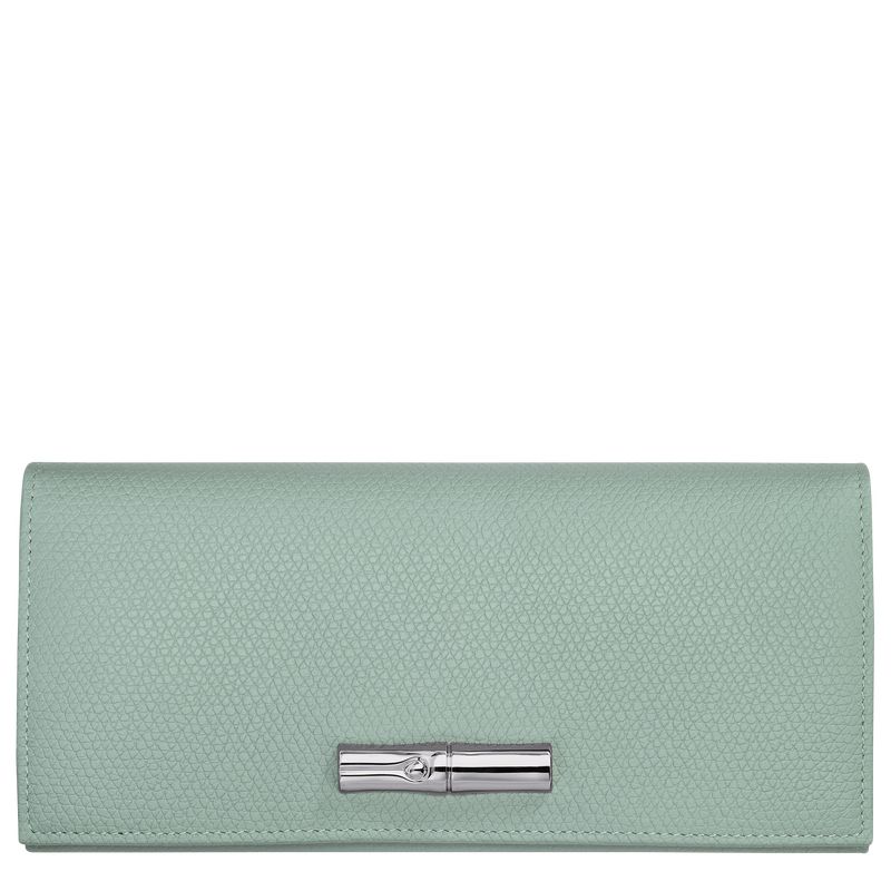 long champ Le Roseau Flap Leather Naisten Lompakko Celadon | FIGS8566