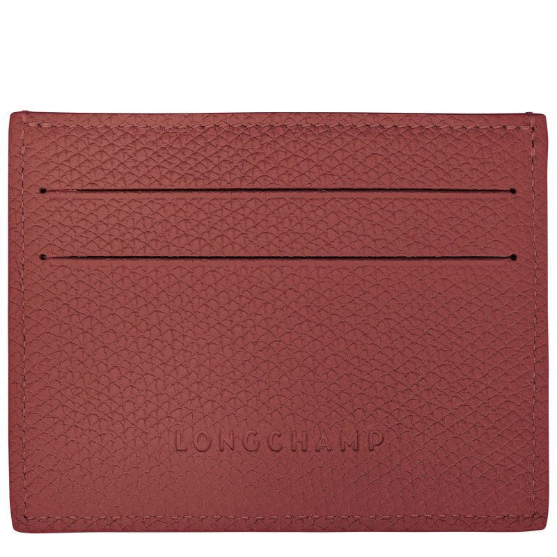 long champ Le Roseau Leather Naisten Korttikotelo Chestnut | FICT8498