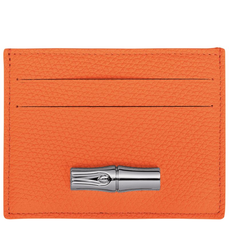 long champ Le Roseau Leather Naisten Korttikotelo Oranssi | FIZU8496